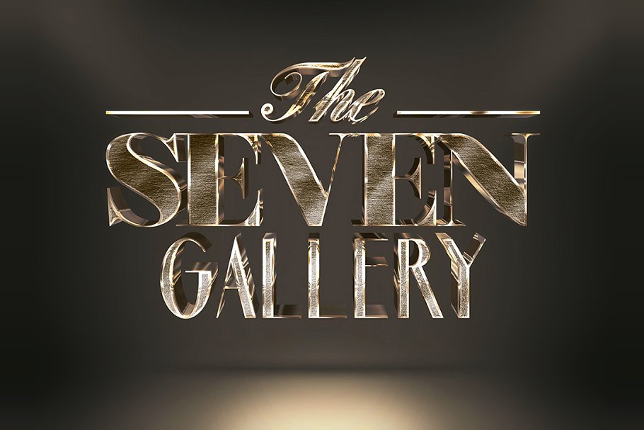 逼真高分辨率3D黄金文字效果Vol.3 3D Gold Text Effects Vol.3插图7