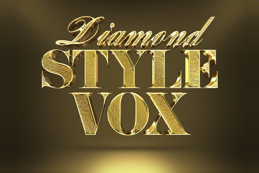 逼真高分辨率3D黄金文字效果Vol.3 3D Gold Text Effects Vol.3插图1