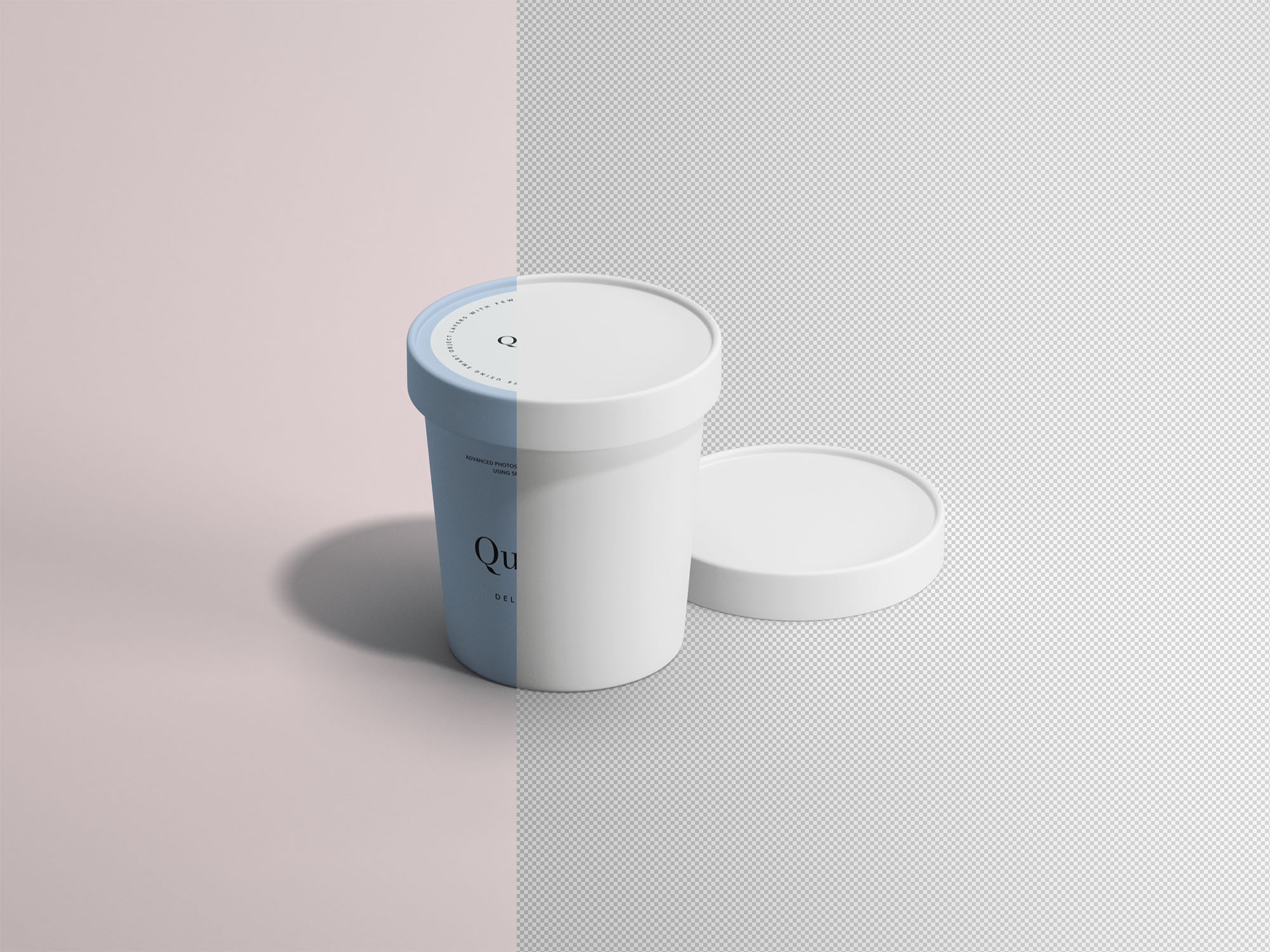 Download 极简主义冰淇淋纸杯样机PSD模板 Ice Cream Paper Cup Mockup - 早道大咖