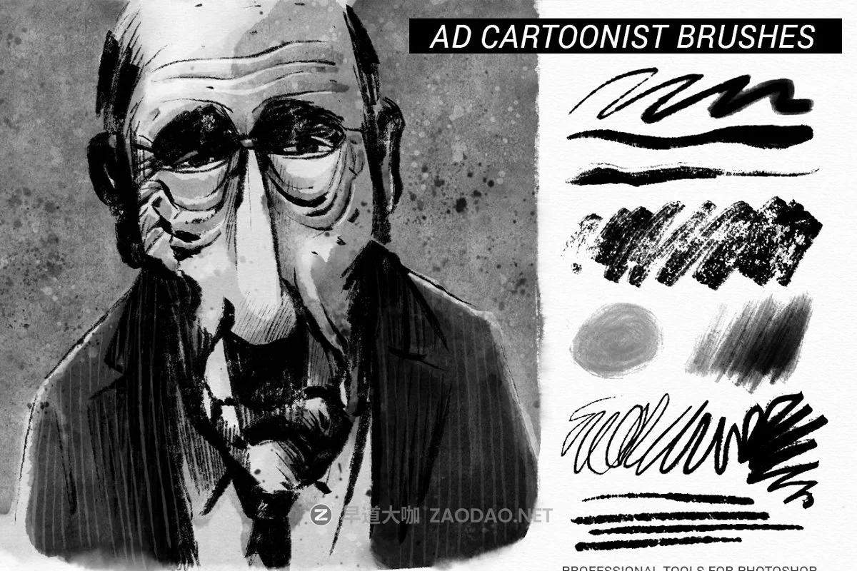 专业的漫画绘画必备PS笔刷 The Cartoonist Brushes插图1 专业的漫画绘画必备PS笔刷 The Cartoonist Brushes插图1