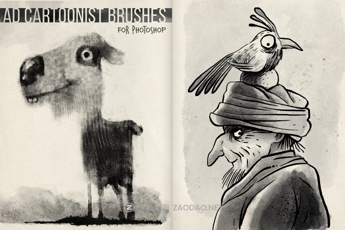 专业的漫画绘画必备PS笔刷 The Cartoonist Brushes插图4 专业的漫画绘画必备PS笔刷 The Cartoonist Brushes插图4