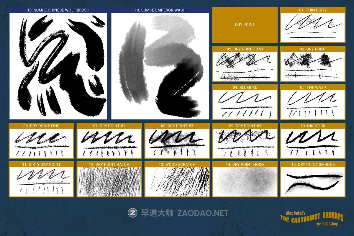 专业的漫画绘画必备PS笔刷 The Cartoonist Brushes插图11 专业的漫画绘画必备PS笔刷 The Cartoonist Brushes插图11
