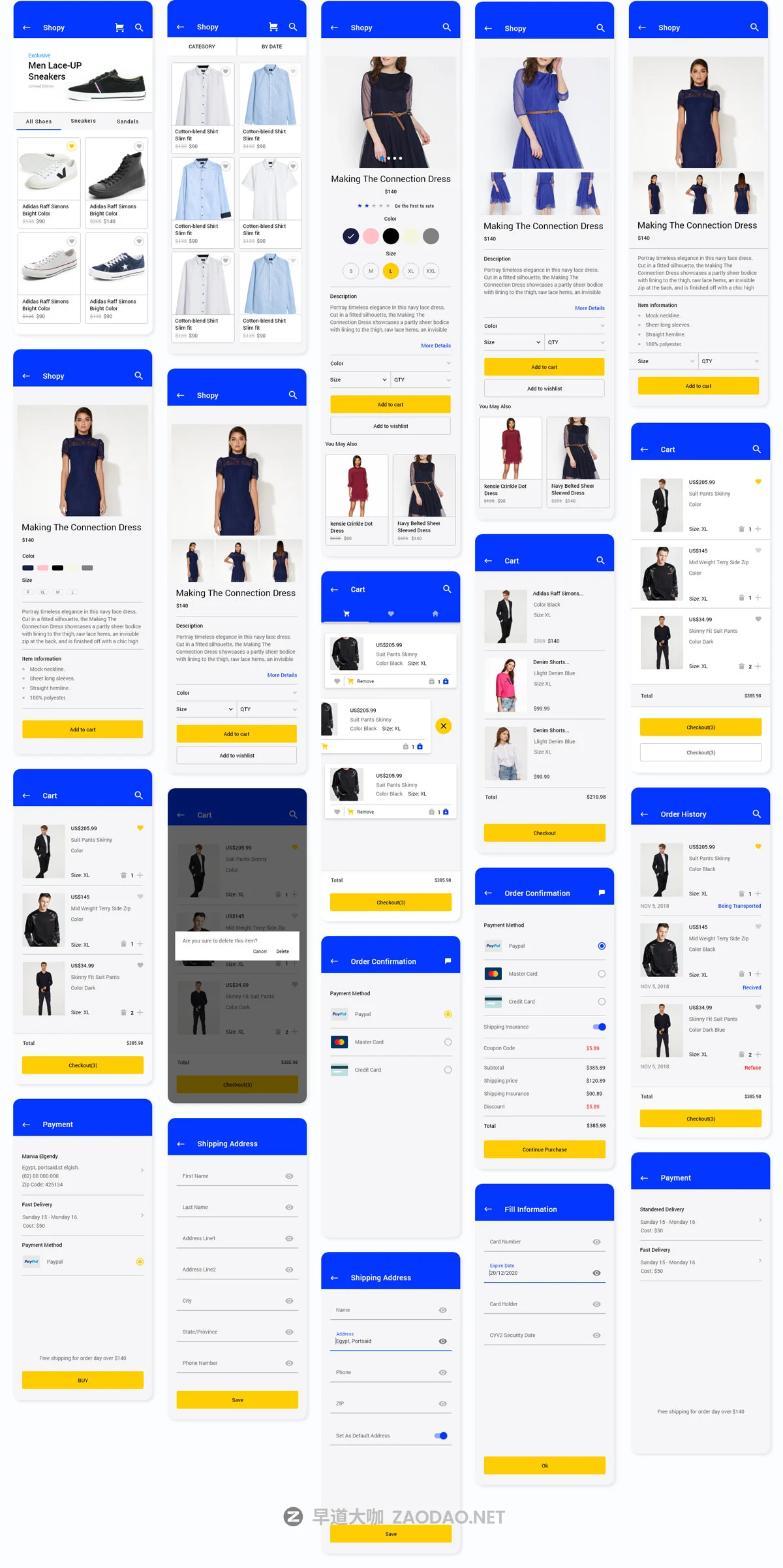 具有强大的视觉概念服装电子商城APP UI套件 Shopy Ui kit插图7 具有强大的视觉概念服装电子商城APP UI套件 Shopy Ui kit插图7