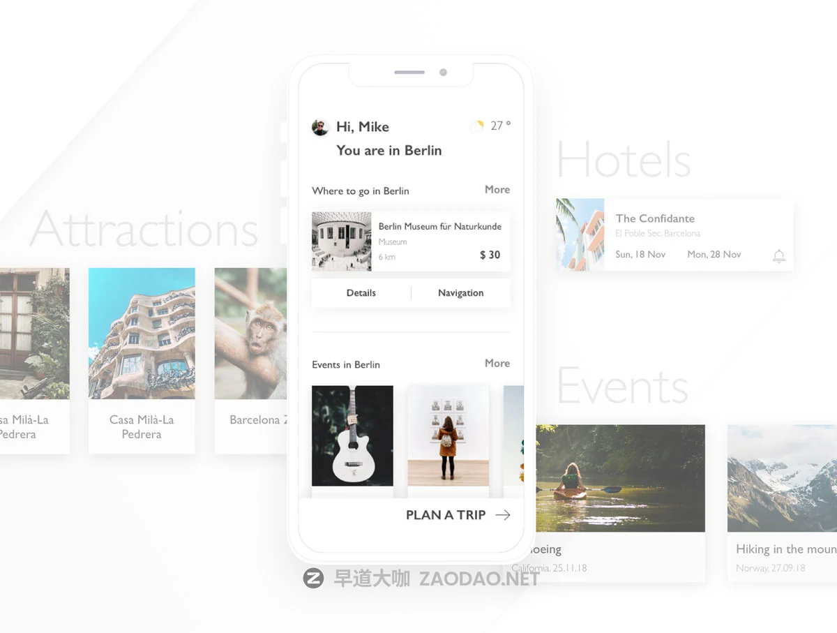 旅行计划票务预定APP UI工具包 Trip Planner App Kit插图1 旅行计划票务预定APP UI工具包 Trip Planner App Kit插图1