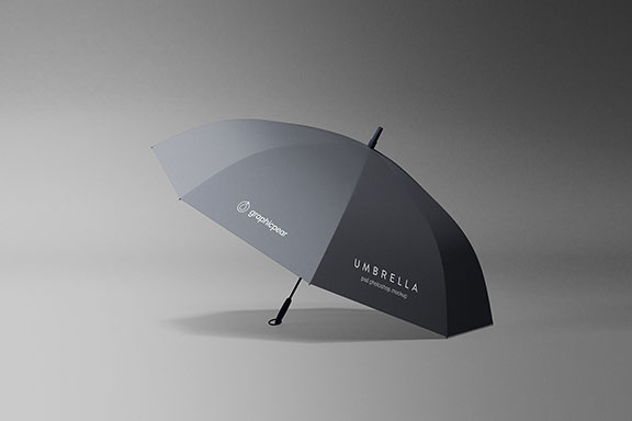 简约的高品质雨伞样机PSD模板 Simple Umbrella Mockup