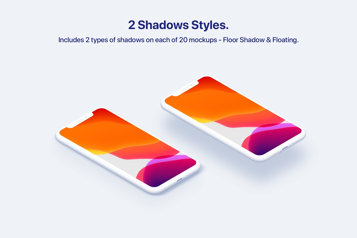 苹果iPhone 11 Pro陶瓷智能手机UI设计屏幕预览样机 Phone 11 Pro – 20 Clay Mockups插图5