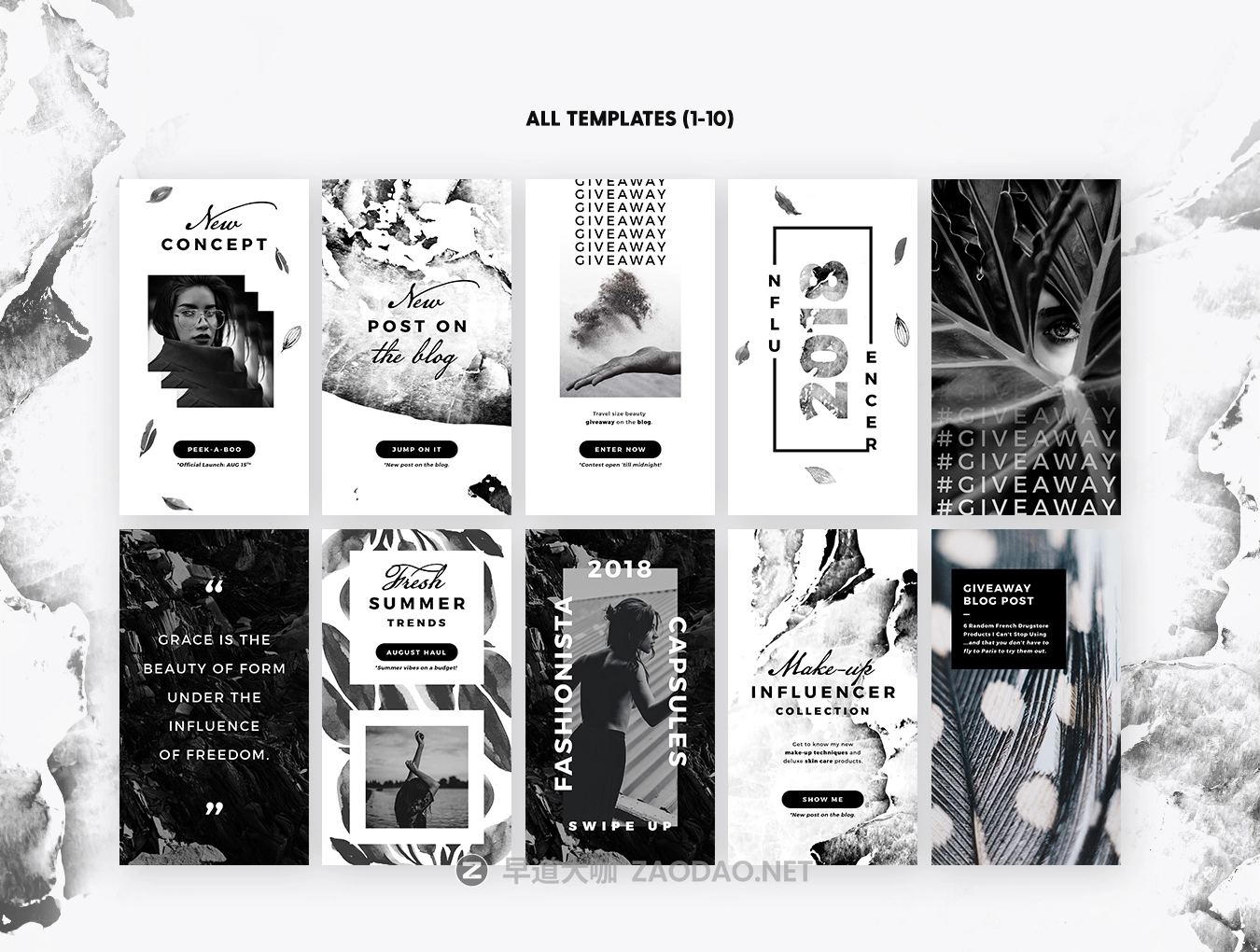 极简主义时尚女性服装博主电商营销INS风海报PSD模板 Noir Beauty Insta Stories插图2 极简主义时尚女性服装博主电商营销INS风海报PSD模板 Noir Beauty Insta Stories插图2