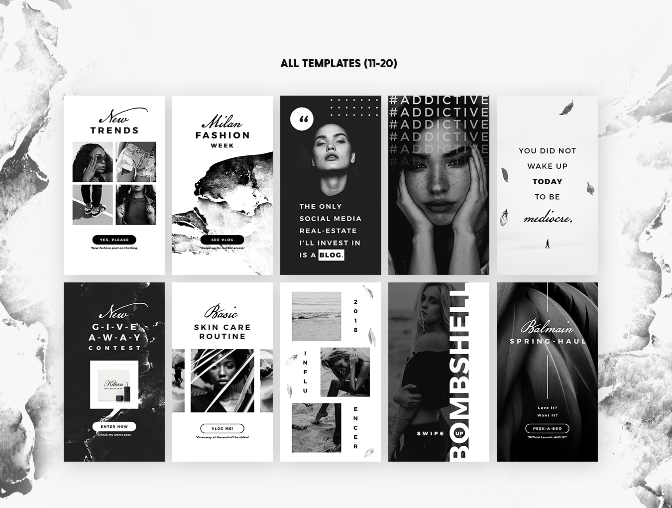 极简主义时尚女性服装博主电商营销INS风海报PSD模板 Noir Beauty Insta Stories插图3 极简主义时尚女性服装博主电商营销INS风海报PSD模板 Noir Beauty Insta Stories插图3