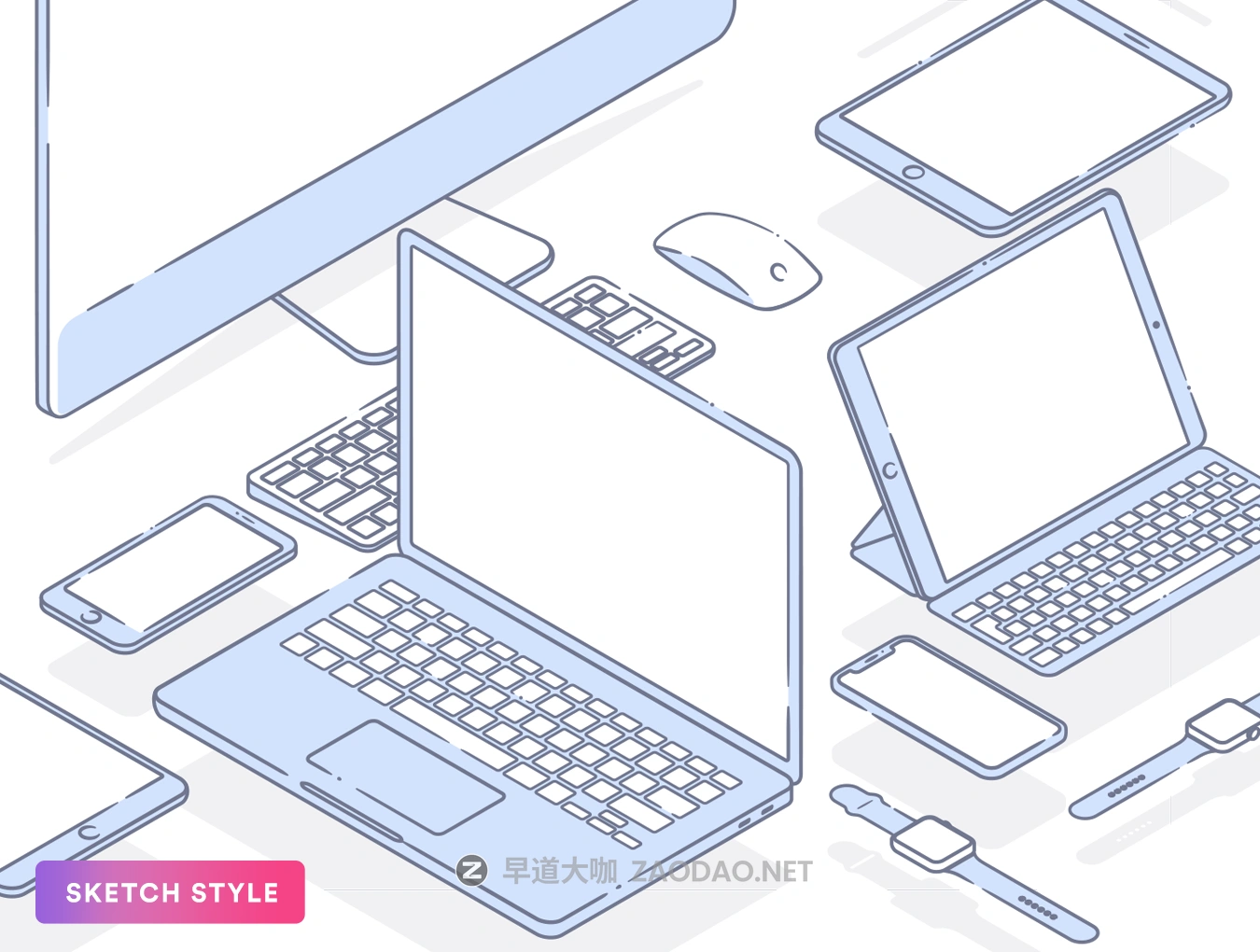 等距包装&各种苹果设备2.5D矢量插图 Isometric Illustrations Apple插图6 等距包装&各种苹果设备2.5D矢量插图 Isometric Illustrations Apple插图6