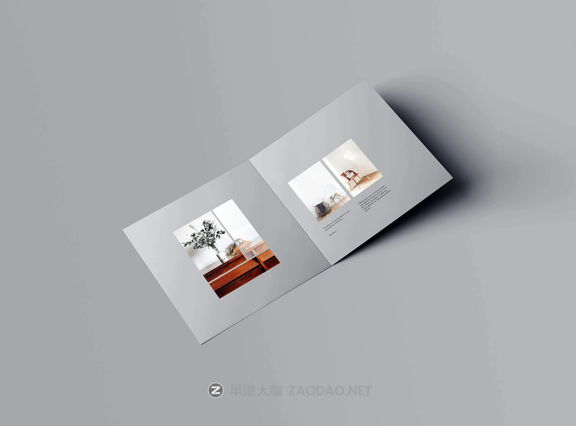 高级方形双折小册子样机PSD模板 Square Bifold Brochure Mockup插图1 高级方形双折小册子样机PSD模板 Square Bifold Brochure Mockup插图1
