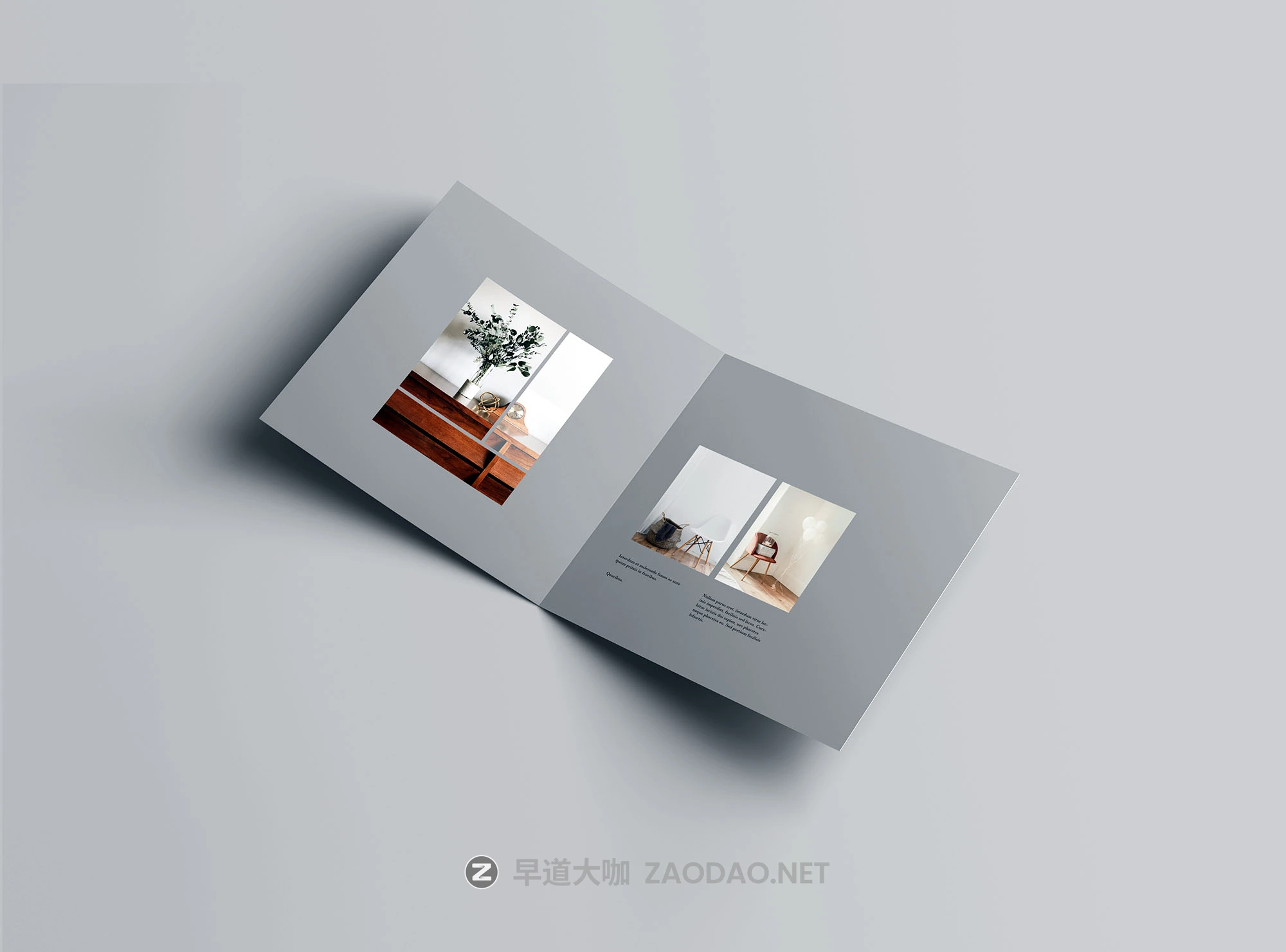 高级方形双折小册子样机PSD模板 Square Bifold Brochure Mockup插图2 高级方形双折小册子样机PSD模板 Square Bifold Brochure Mockup插图2