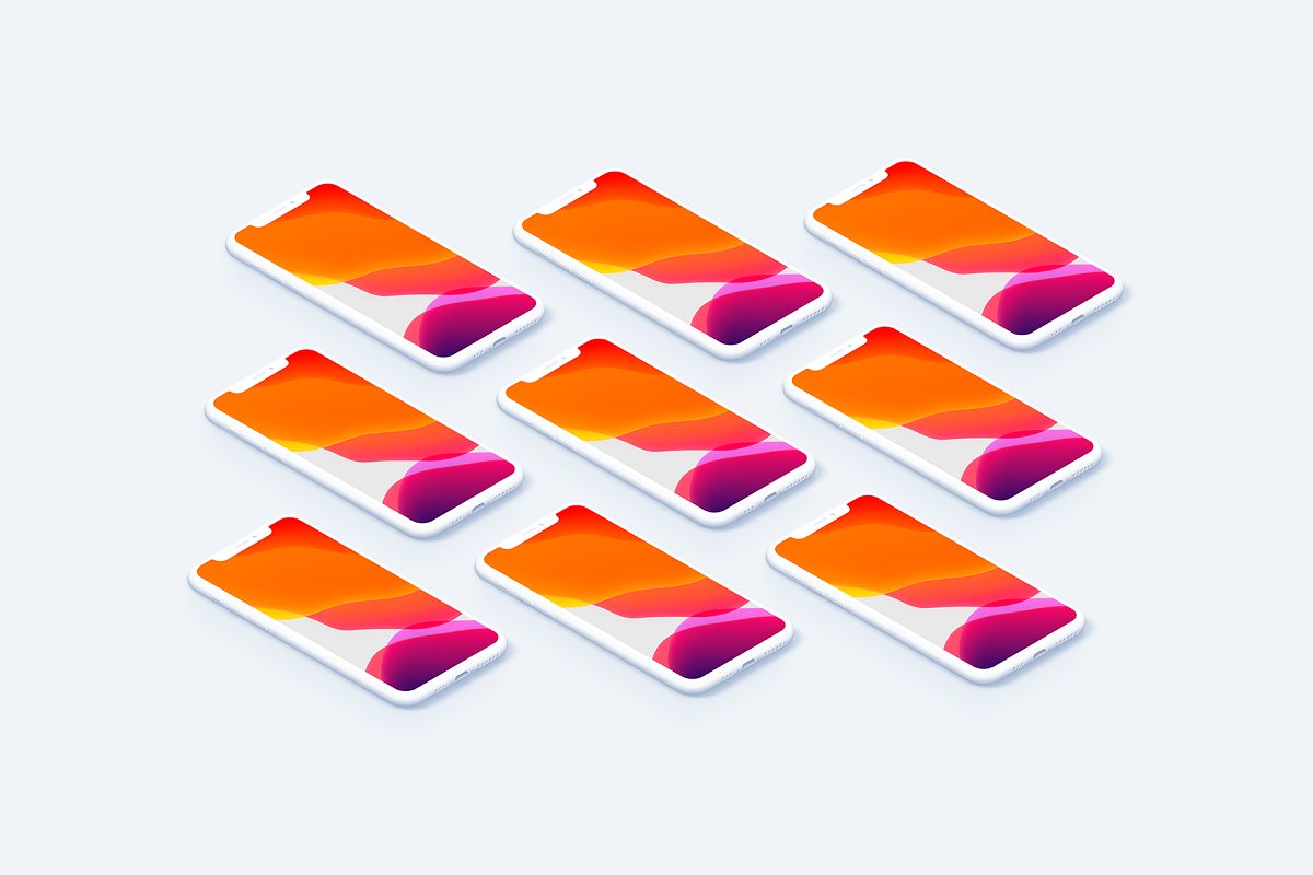苹果iPhone 11 Pro陶瓷智能手机UI设计屏幕预览样机 Phone 11 Pro – 20 Clay Mockups插图11
