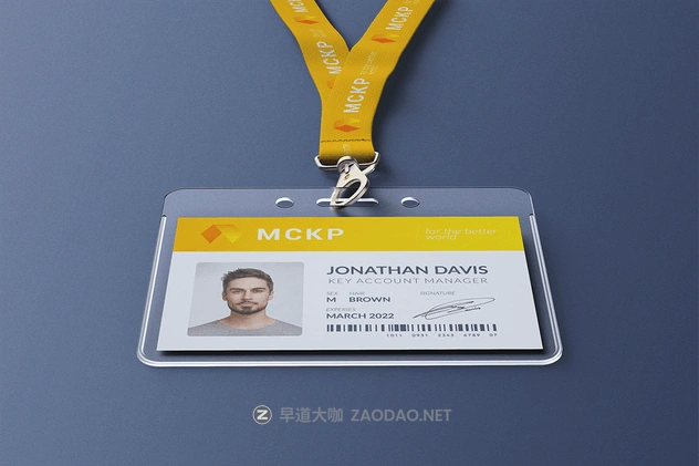 横版式挂绳工牌工作证样机PSD模板 Lanyard / Name Tag Badge MockUp插图7 横版式挂绳工牌工作证样机PSD模板 Lanyard / Name Tag Badge MockUp插图7