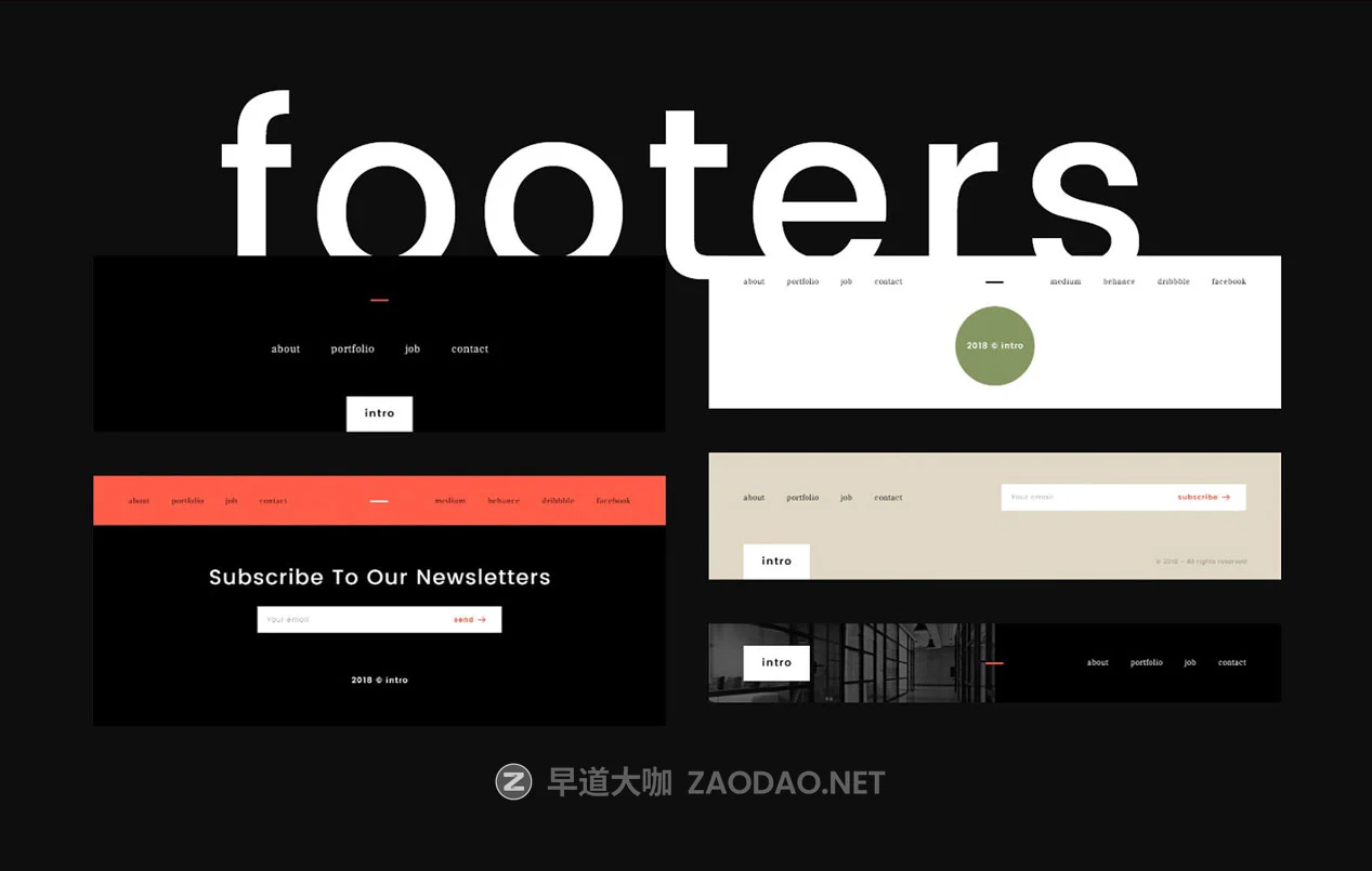 设计创意工作室网站设计UI模板素材包 Intro Ui Kit Template插图8 设计创意工作室网站设计UI模板素材包 Intro Ui Kit Template插图8