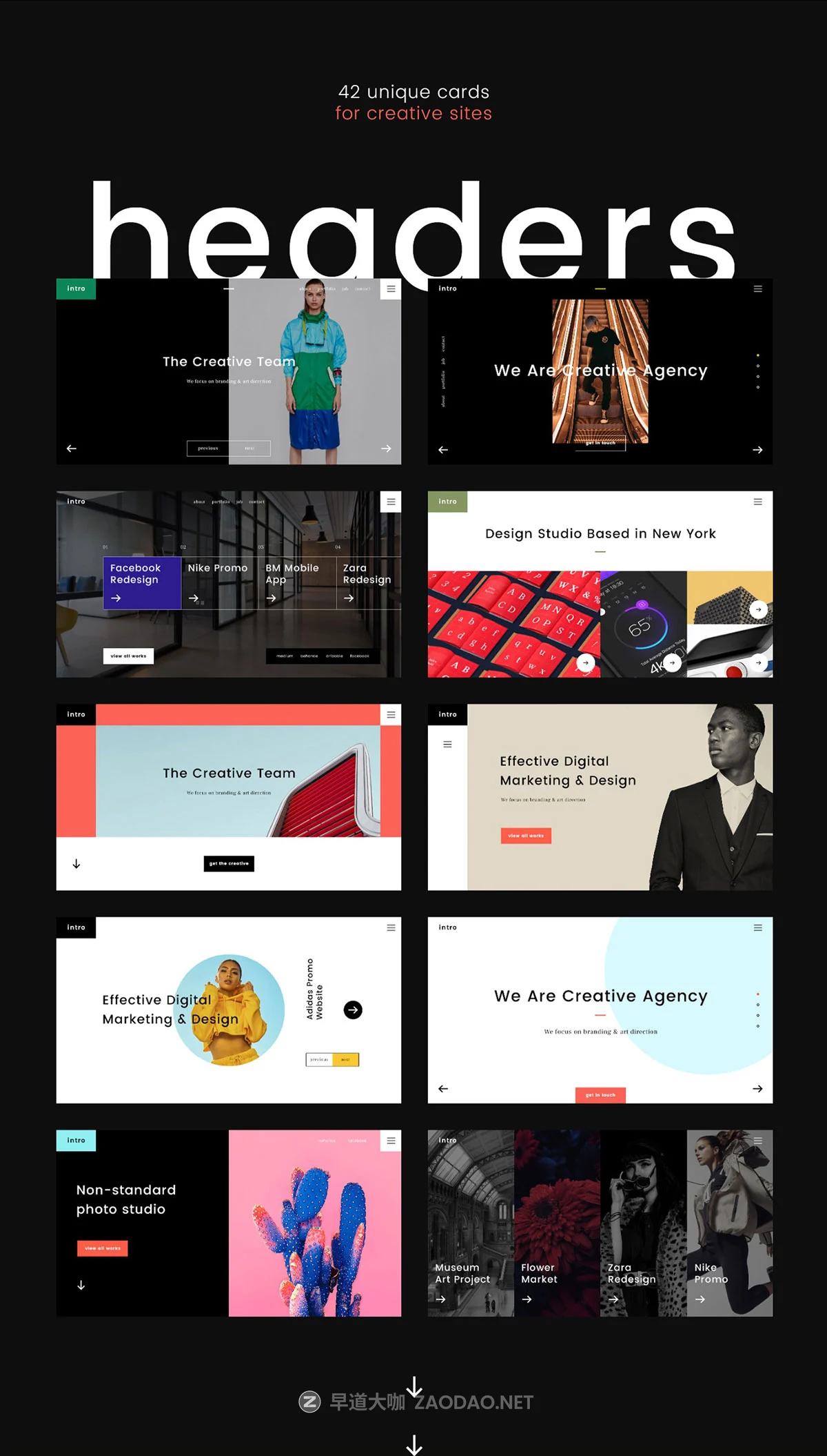 设计创意工作室网站设计UI模板素材包 Intro Ui Kit Template插图2 设计创意工作室网站设计UI模板素材包 Intro Ui Kit Template插图2