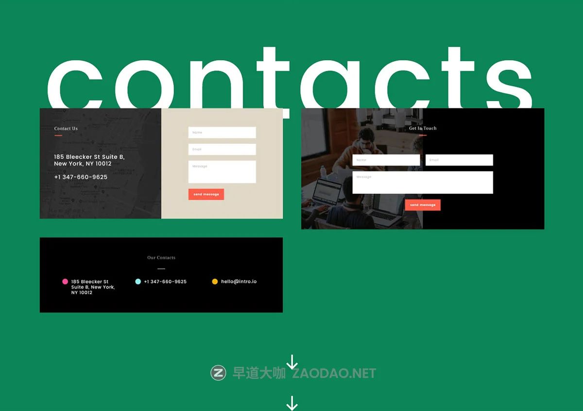 设计创意工作室网站设计UI模板素材包 Intro Ui Kit Template插图7 设计创意工作室网站设计UI模板素材包 Intro Ui Kit Template插图7