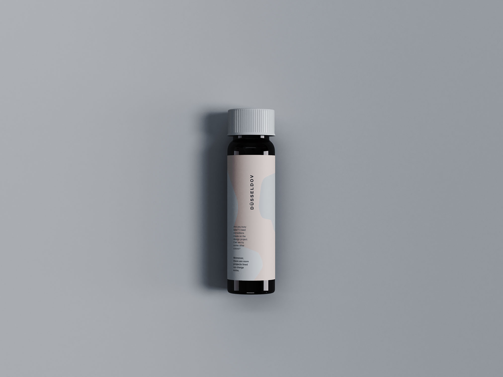 带有标签化妆品药品玻璃滴管设计样机模板素材 Mini Dropper Mockup插图