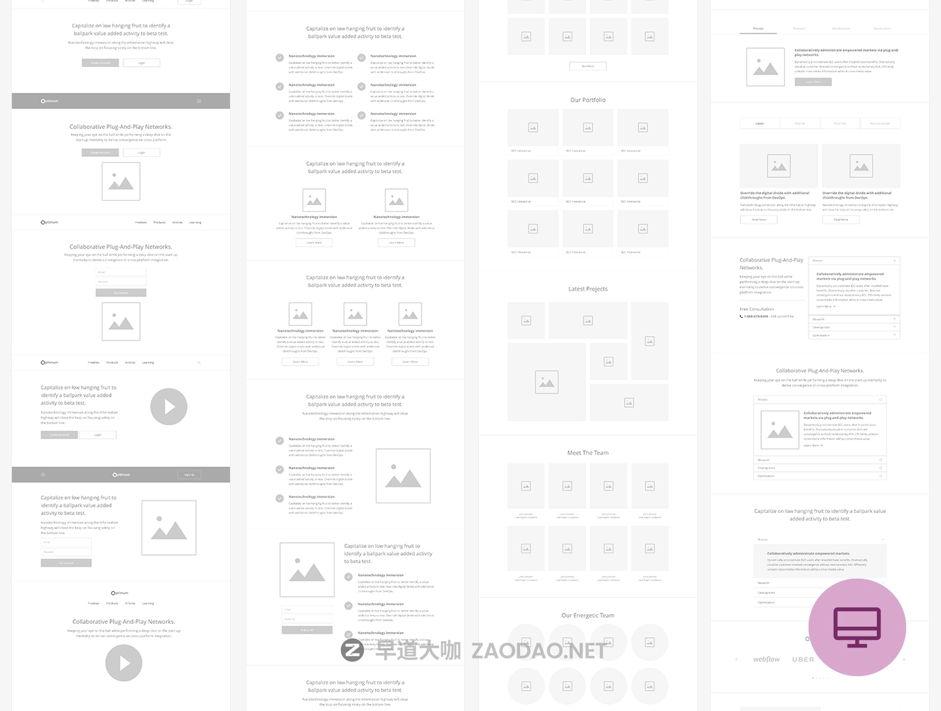超强大多功能的WEB线框套件 Optimum Wireframe kit插图2 超强大多功能的WEB线框套件 Optimum Wireframe kit插图2