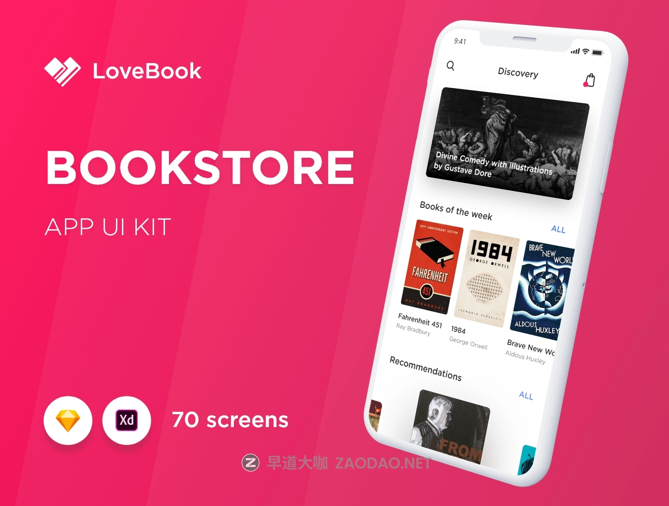 现代书籍在线阅读软件iOS商城应用程序UI设计套件 Bookstore UI Kit插图 现代书籍在线阅读软件iOS商城应用程序UI设计套件 Bookstore UI Kit插图