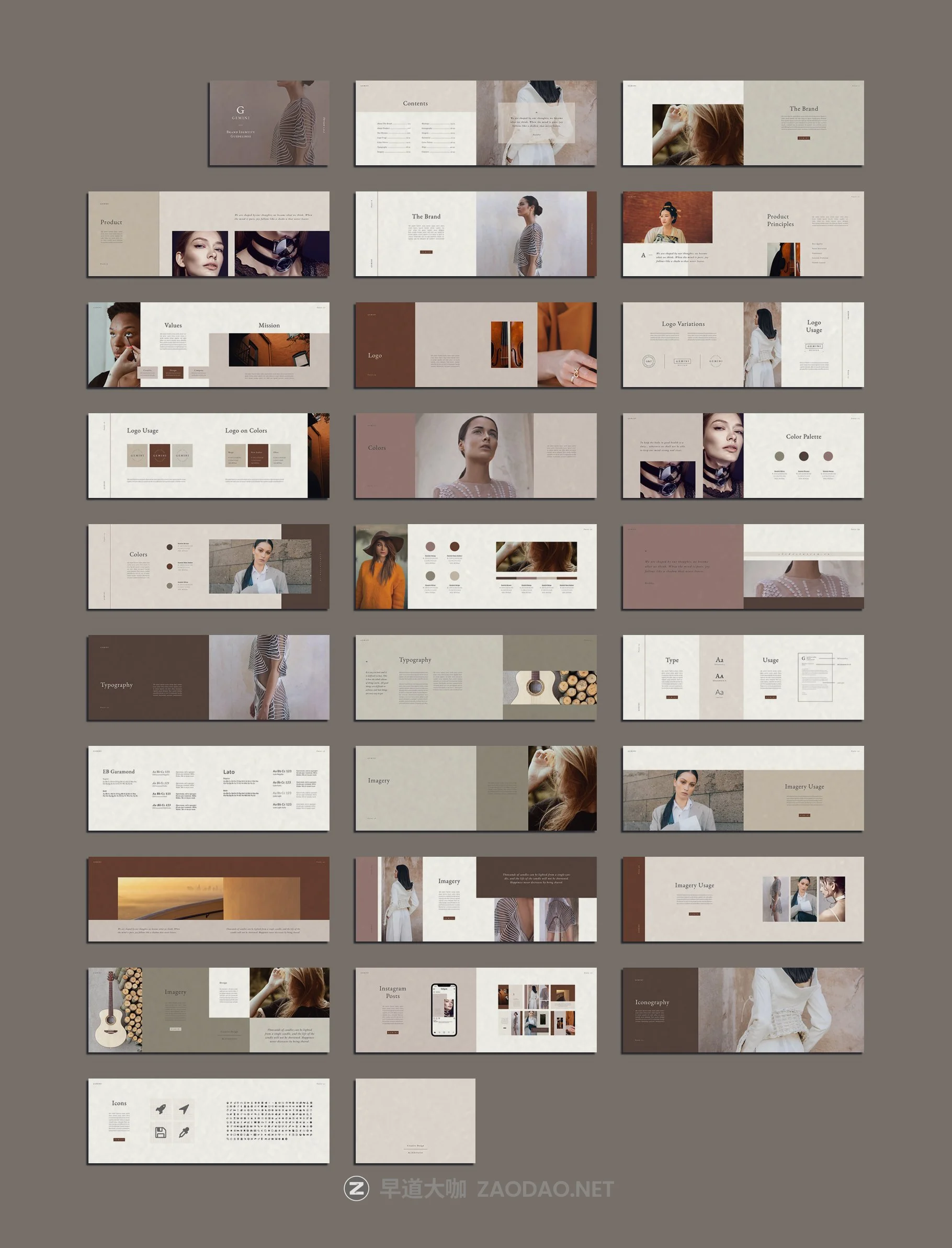 服装标识指南品牌VI手册设计模板 Gemini Brand Guidelines插图11 服装标识指南品牌VI手册设计模板 Gemini Brand Guidelines插图11