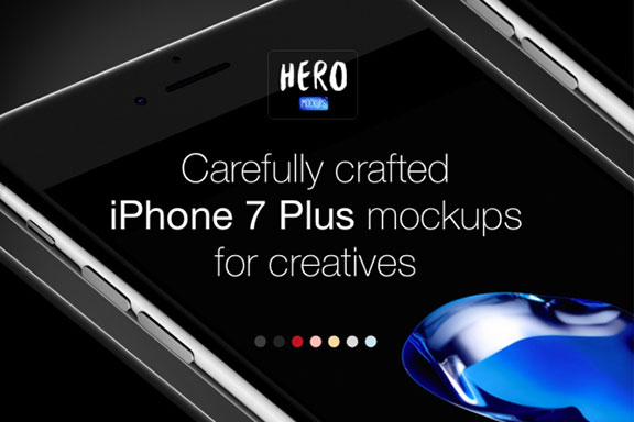 手机应用程序设计提案高分辨率iPhone 7 Plus展示样机 HERO iPhone 7 Plus Mockups