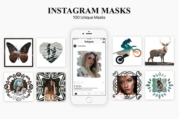 100个多功能Instagram模板边框套件 100 Instagram Masks