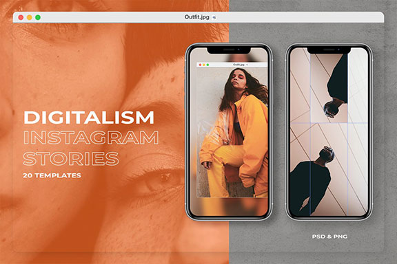 女装品牌&美容店营销Instagram社交媒体设计模板 Digitalism – Instagram Stories Templates