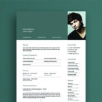 创意简洁的个人简历AI模板 Creative Resume Template