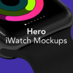 高质量UI设计苹果手表iWatch展示样机 HERO iWatch Mockups