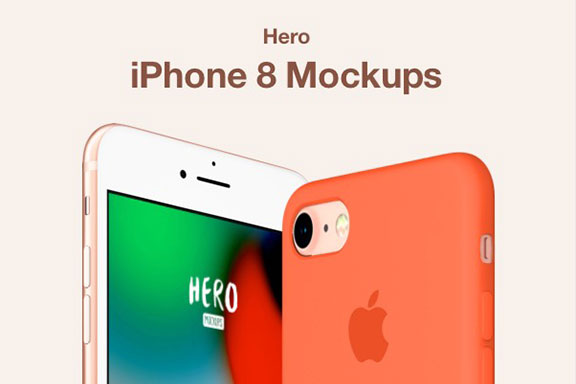 手机应用程序设计提案高分辨率iPhone 8展示样机 HERO iPhone 8 Mockups