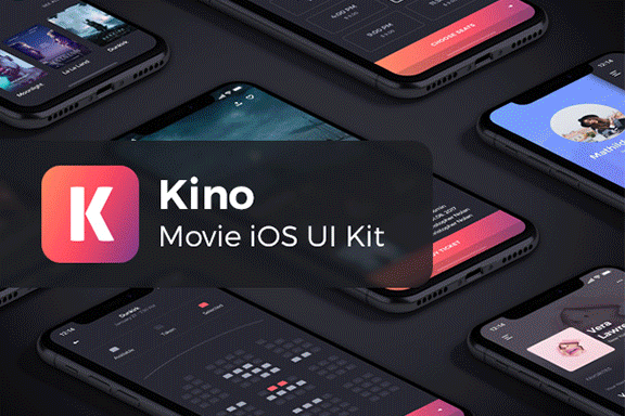 高品质社交电影票务预定iOS APP UI工具包 Kino iOS UI Kit