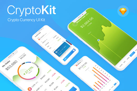 货币股票财务管理iOS UI APP套件 CryptoKit