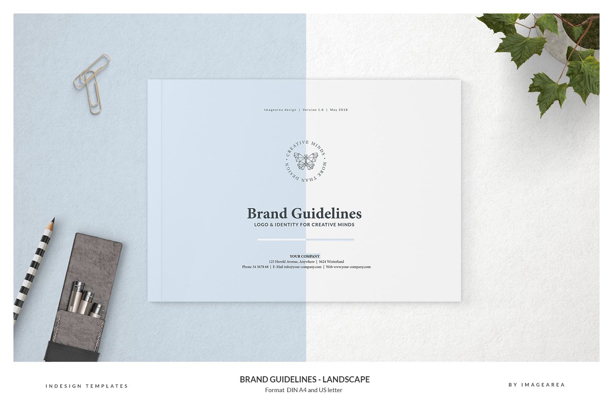 清新服装品牌VI手册标志指南画册模板 Brand Guidelines – Landscape插图 清新服装品牌VI手册标志指南画册模板 Brand Guidelines – Landscape插图