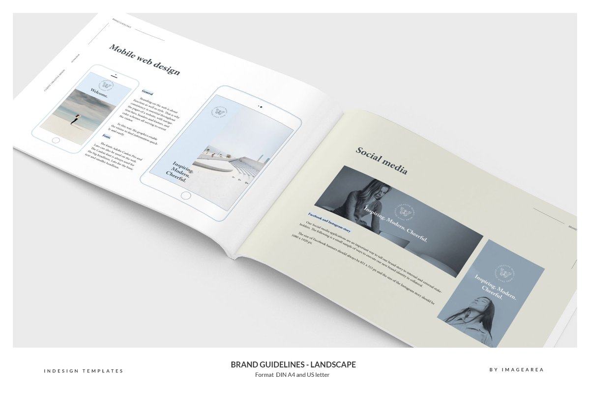 清新服装品牌VI手册标志指南画册模板 Brand Guidelines – Landscape插图10 清新服装品牌VI手册标志指南画册模板 Brand Guidelines – Landscape插图10