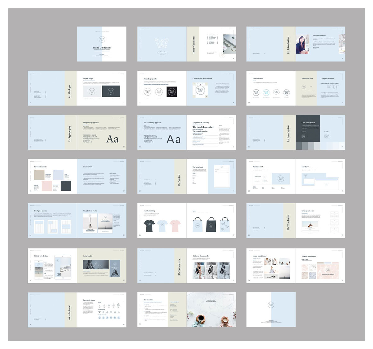清新服装品牌VI手册标志指南画册模板 Brand Guidelines – Landscape插图12 清新服装品牌VI手册标志指南画册模板 Brand Guidelines – Landscape插图12