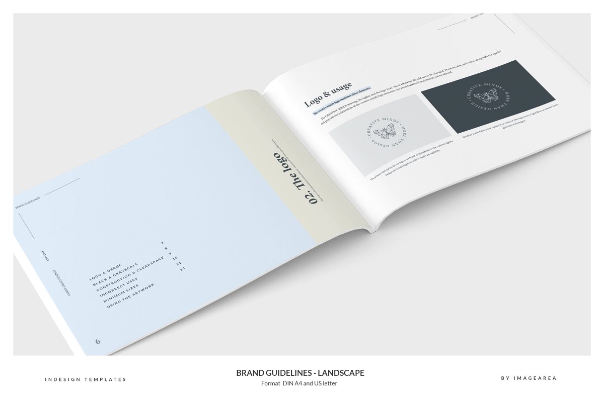 清新服装品牌VI手册标志指南画册模板 Brand Guidelines – Landscape插图2 清新服装品牌VI手册标志指南画册模板 Brand Guidelines – Landscape插图2