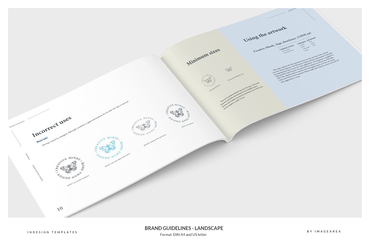 清新服装品牌VI手册标志指南画册模板 Brand Guidelines – Landscape插图4 清新服装品牌VI手册标志指南画册模板 Brand Guidelines – Landscape插图4