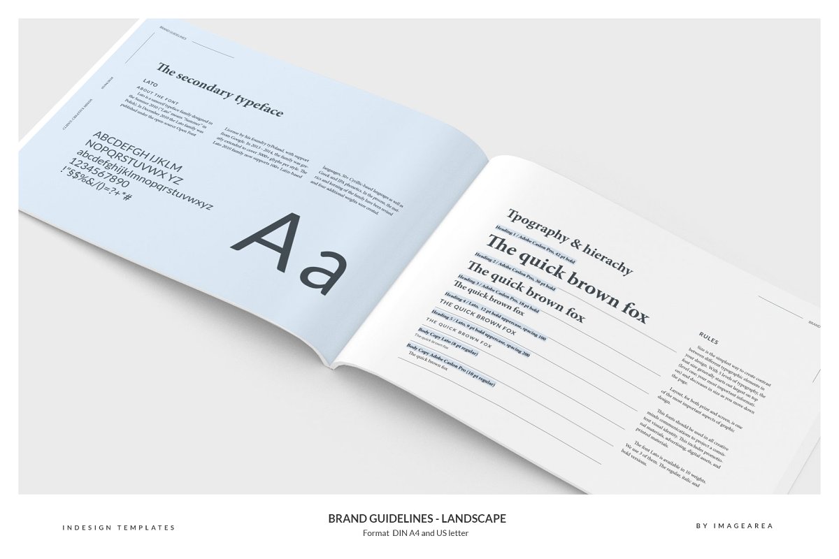 清新服装品牌VI手册标志指南画册模板 Brand Guidelines – Landscape插图5 清新服装品牌VI手册标志指南画册模板 Brand Guidelines – Landscape插图5