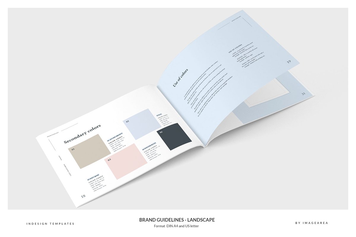 清新服装品牌VI手册标志指南画册模板 Brand Guidelines – Landscape插图6 清新服装品牌VI手册标志指南画册模板 Brand Guidelines – Landscape插图6