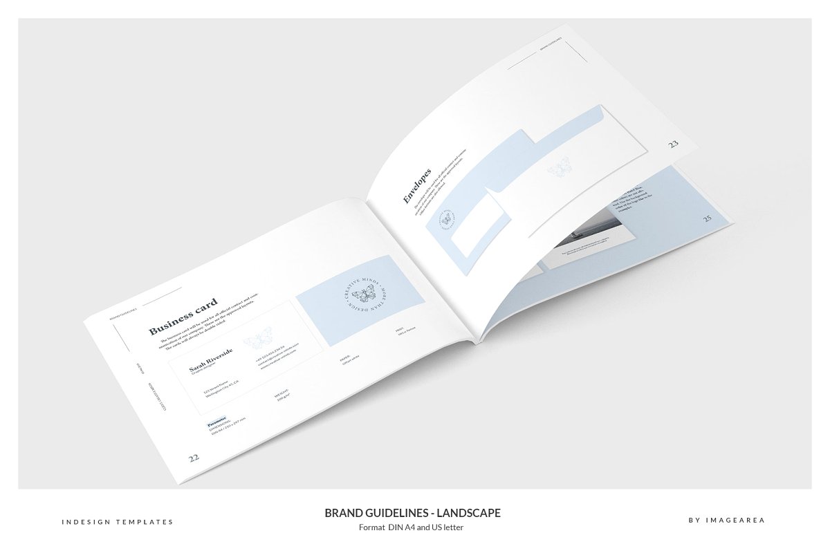 清新服装品牌VI手册标志指南画册模板 Brand Guidelines – Landscape插图8 清新服装品牌VI手册标志指南画册模板 Brand Guidelines – Landscape插图8