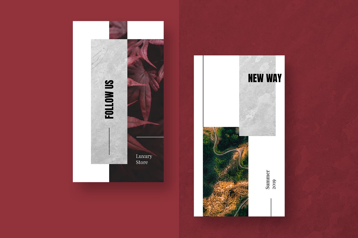 极简主义时尚博主摄影推广Instagram故事工具包设计素材 Instagram Stories Kit (Vol.22)插图1