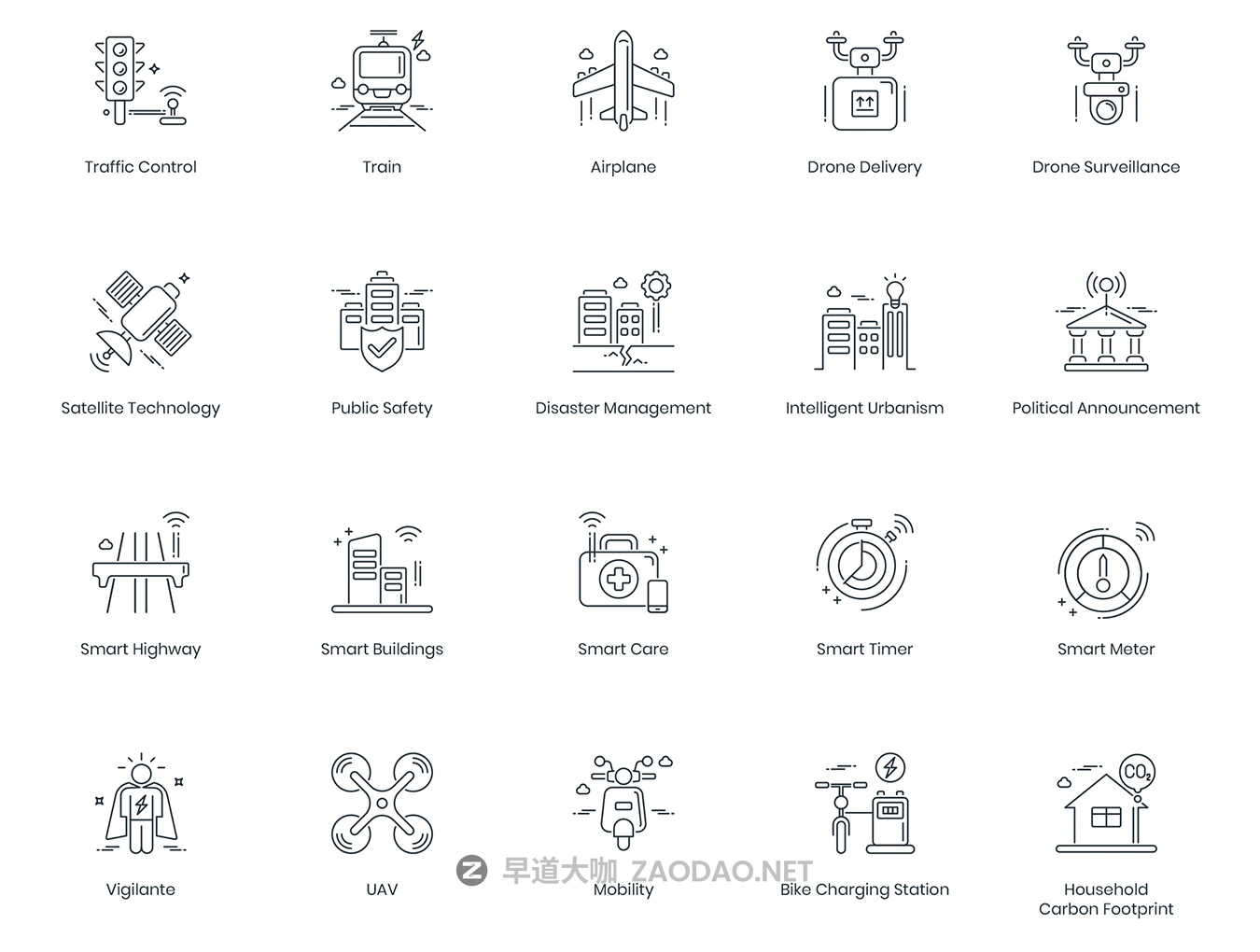 88个智能技术线矢量图标 88 Smart Technology Line Icons插图2 88个智能技术线矢量图标 88 Smart Technology Line Icons插图2