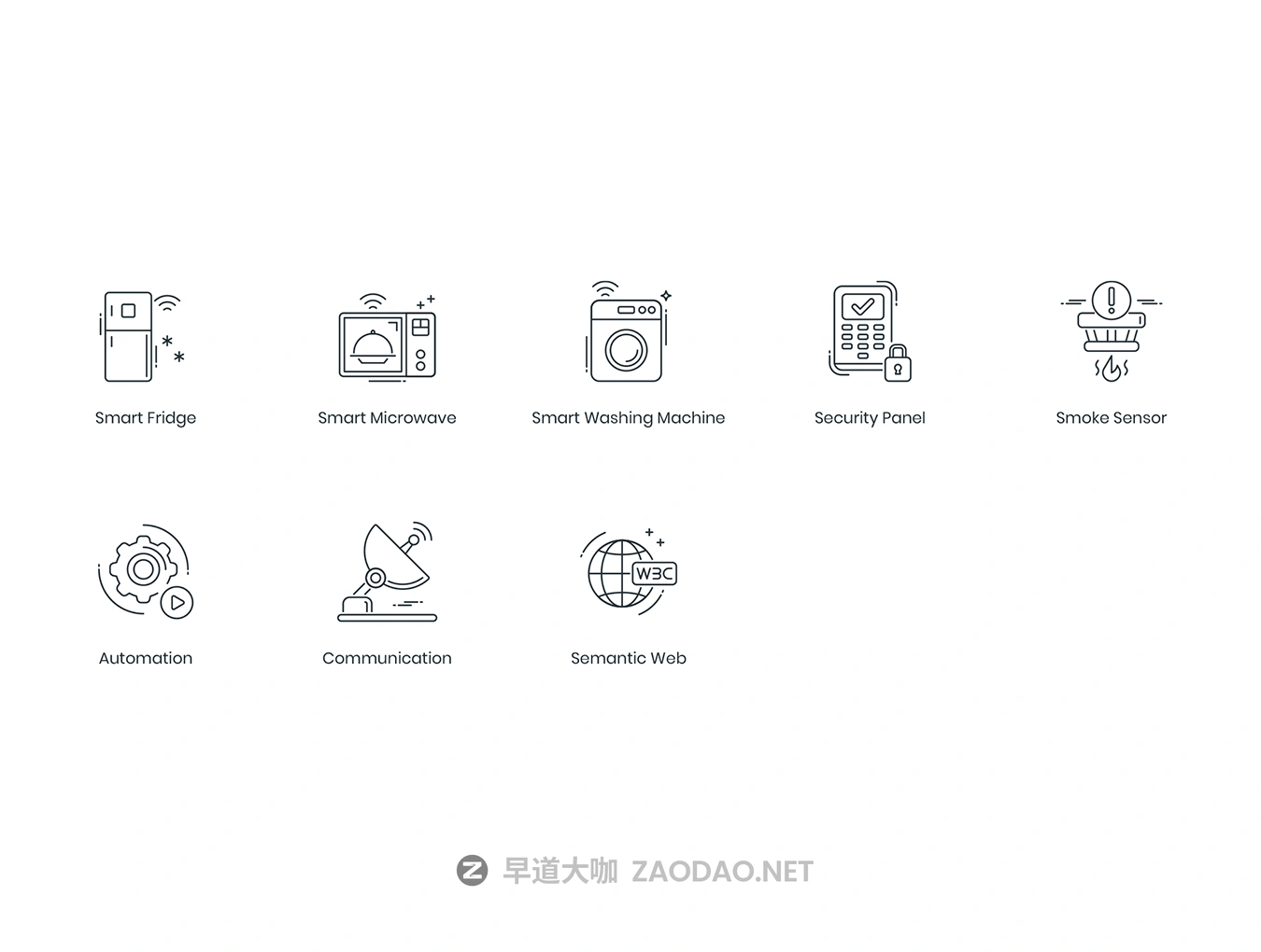 88个智能技术线矢量图标 88 Smart Technology Line Icons插图5 88个智能技术线矢量图标 88 Smart Technology Line Icons插图5