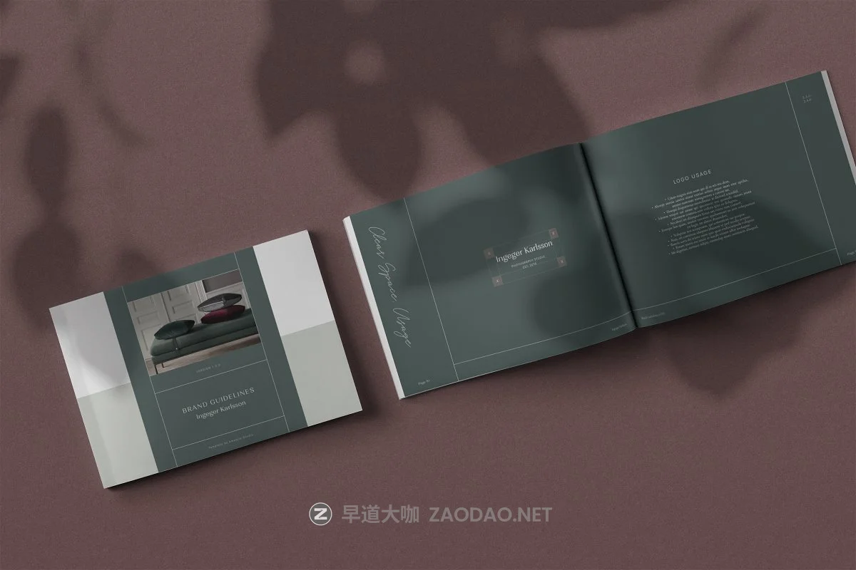 现代典雅横版女性服装品牌VI标识规范手册设计INDD模板 Inge Brand Guidelines插图 现代典雅横版女性服装品牌VI标识规范手册设计INDD模板 Inge Brand Guidelines插图