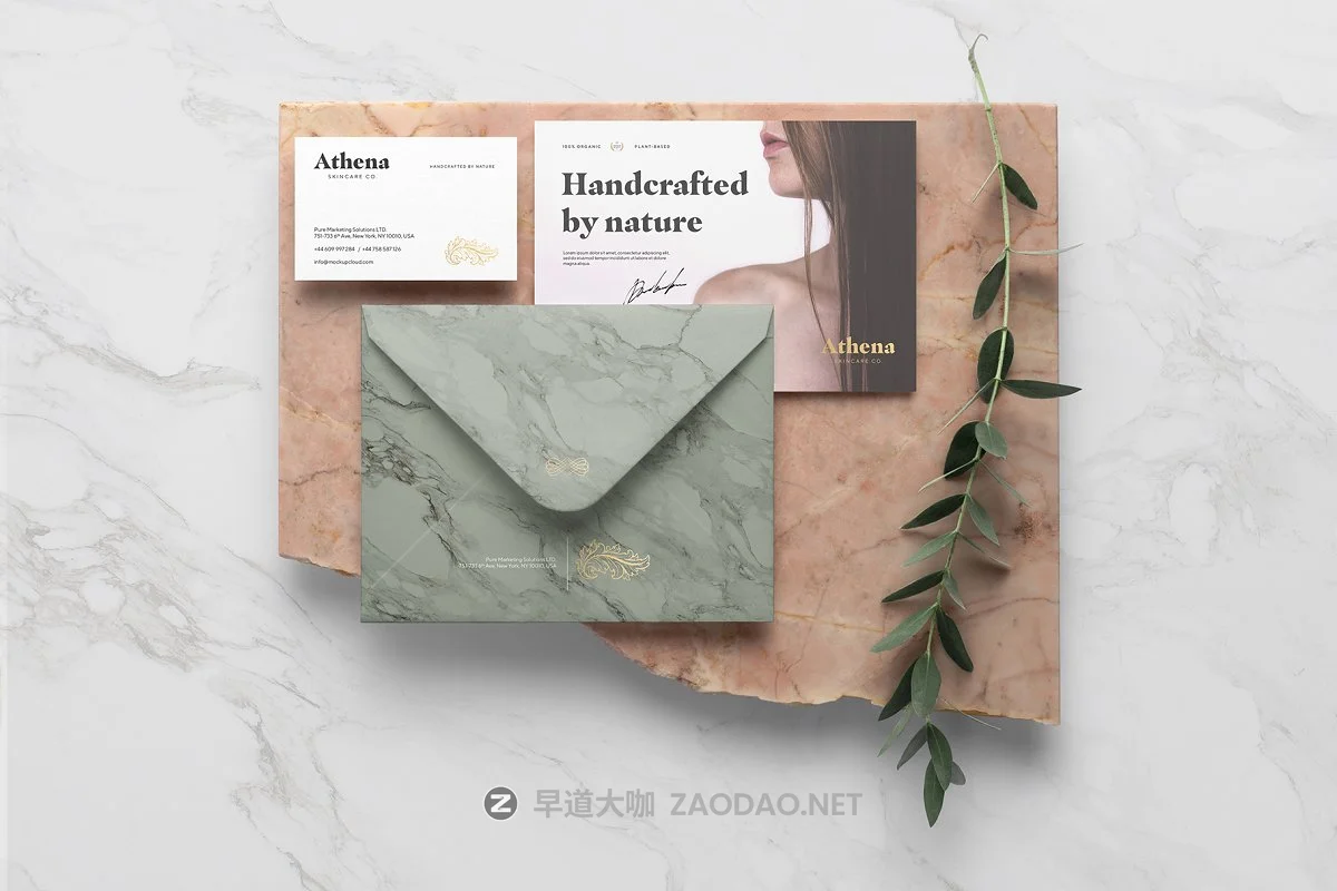 优雅的大理石装饰品牌VI设计展示图办公文具样机模板套件 Athena Branding Mockup插图2 优雅的大理石装饰品牌VI设计展示图办公文具样机模板套件 Athena Branding Mockup插图2