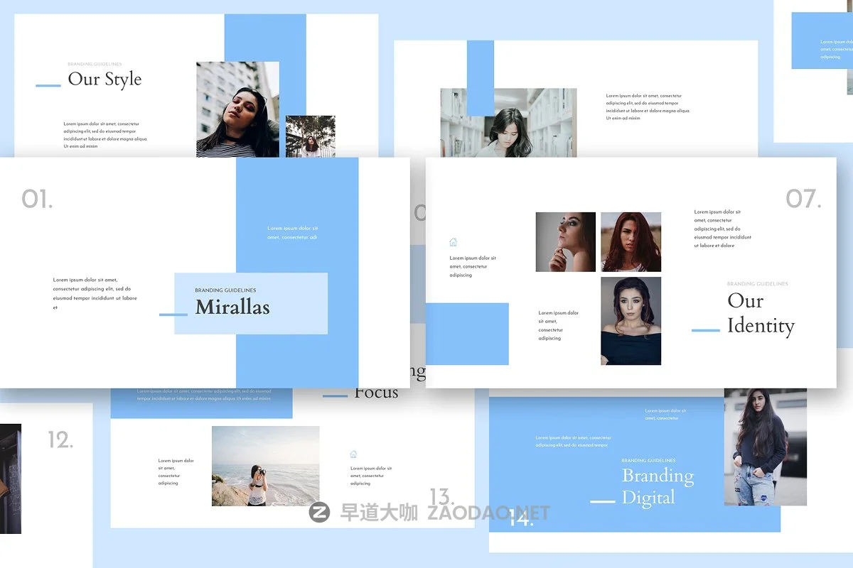 时尚简约蓝色公司品牌介绍产品营销计划书PPT演示文稿模板 Mirallas Brand Guidelines Powerpoint插图1 时尚简约蓝色公司品牌介绍产品营销计划书PPT演示文稿模板 Mirallas Brand Guidelines Powerpoint插图1