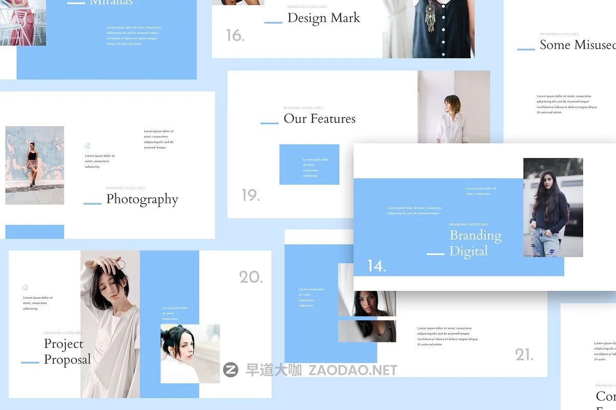 时尚简约蓝色公司品牌介绍产品营销计划书PPT演示文稿模板 Mirallas Brand Guidelines Powerpoint插图2 时尚简约蓝色公司品牌介绍产品营销计划书PPT演示文稿模板 Mirallas Brand Guidelines Powerpoint插图2
