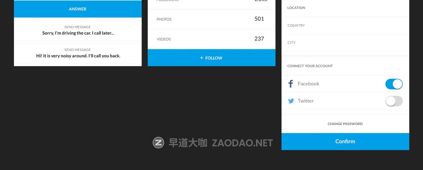 多功能音乐社交电子商城iOS APP UI设计模板套件 AOW UI Kit插图13 多功能音乐社交电子商城iOS APP UI设计模板套件 AOW UI Kit插图13
