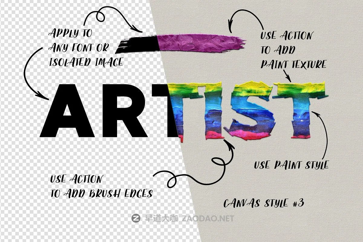 艺术家风格彩色绘画图案PS笔刷动作套件合集 Artist Styles Actions Brushes Set插图1 艺术家风格彩色绘画图案PS笔刷动作套件合集 Artist Styles Actions Brushes Set插图1