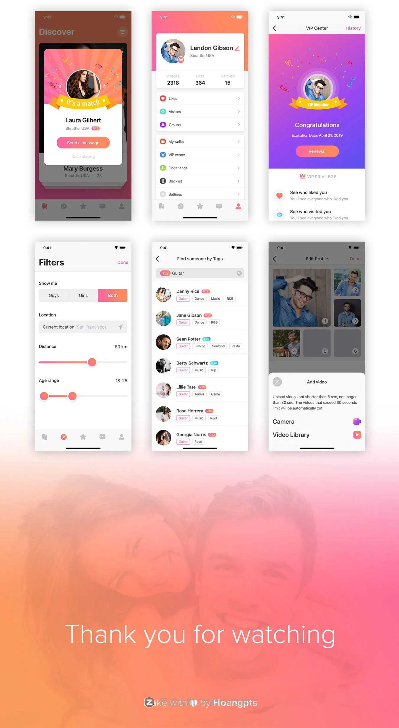 高质量社交约会iOS应用UI界面设计套件 MIGO Dating Mobile UI Kit插图5 高质量社交约会iOS应用UI界面设计套件 MIGO Dating Mobile UI Kit插图5